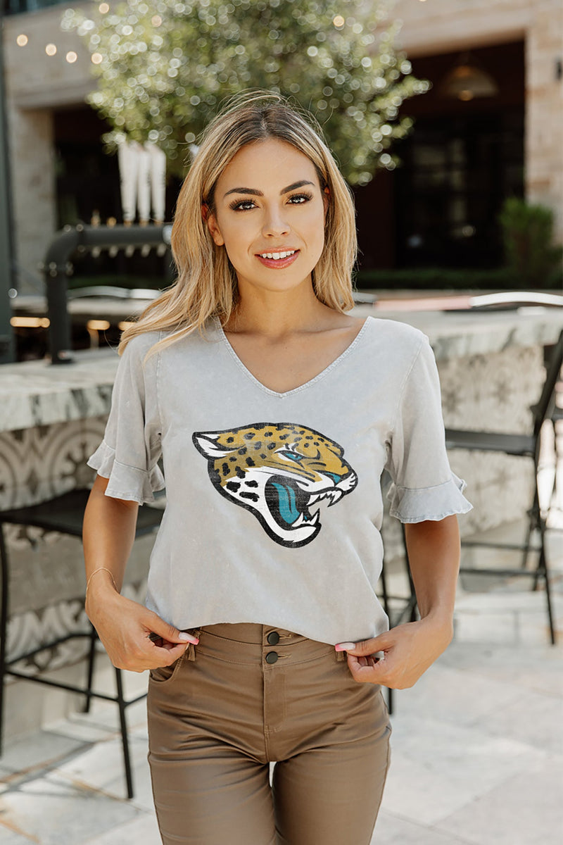 Women's Gameday Couture Black Jacksonville Jaguars Gl Flip Sequin Sleeve T-Shirt Size: Medium