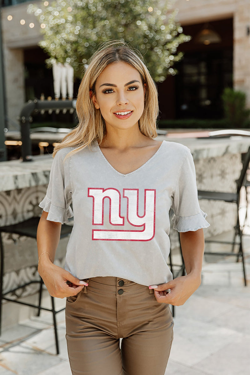 NEW YORK GIANTS FIELD FINESSE RELAXED SNOW-WASH SHORT SLEEVE