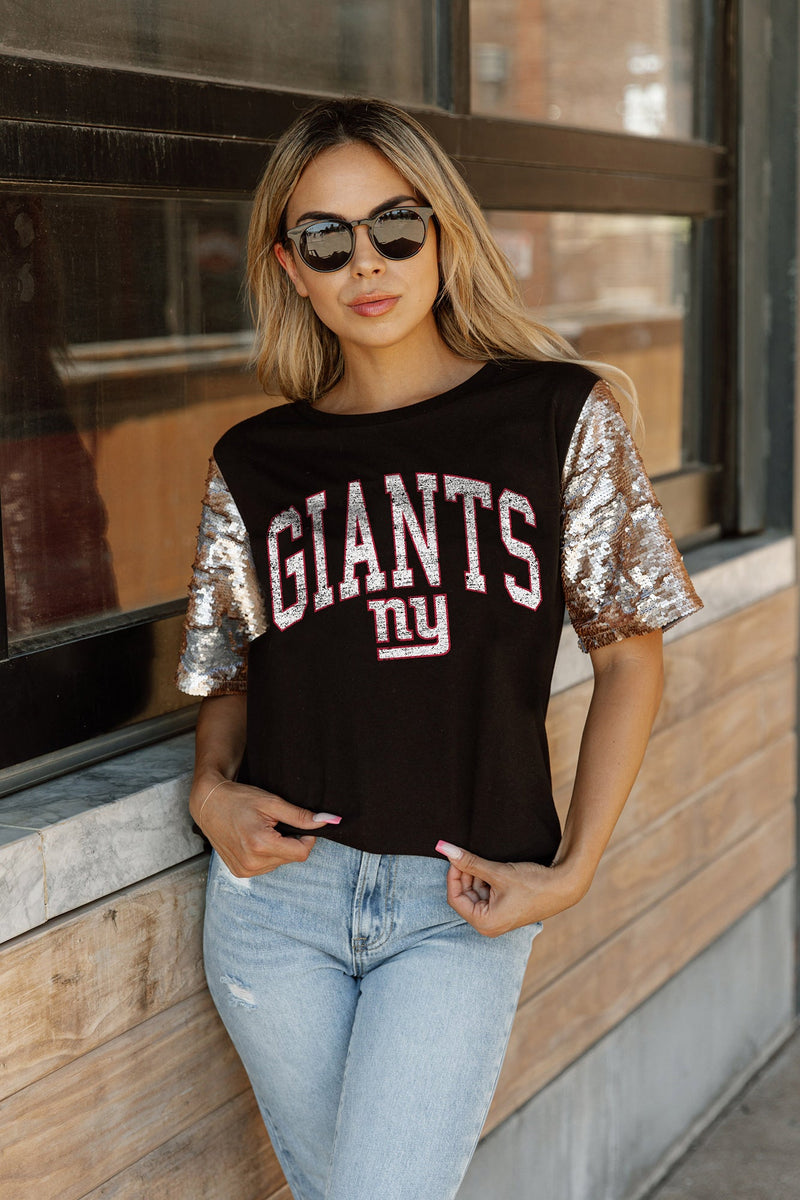 Saints Black & Gold Game Day Sequin Ruffle Top