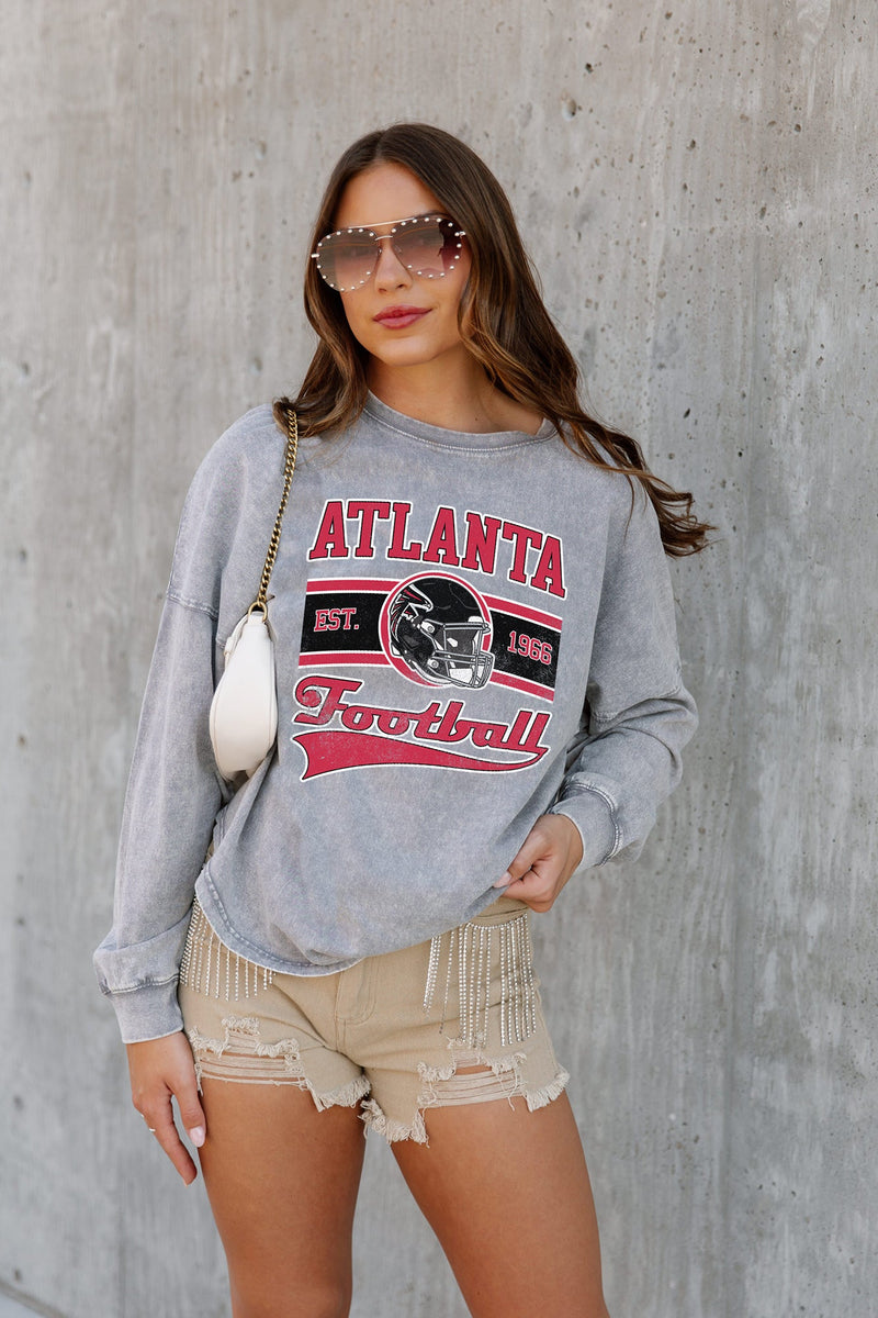 NFL Team Apparel Atlanta Falcons Women's Spell Out White