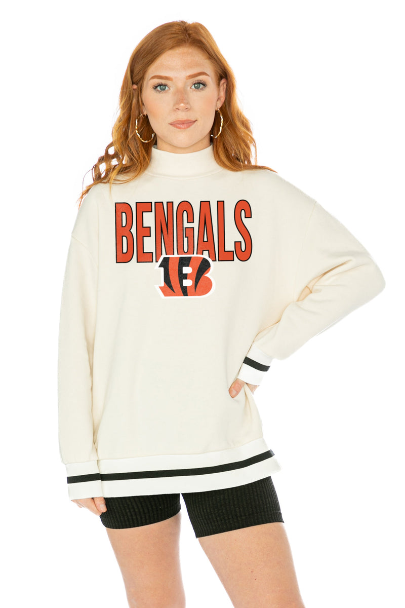 CINCINNATI BENGALS GAMEDAY GLITZ LONG SLEEVE TEE WITH SEQUIN TRIM