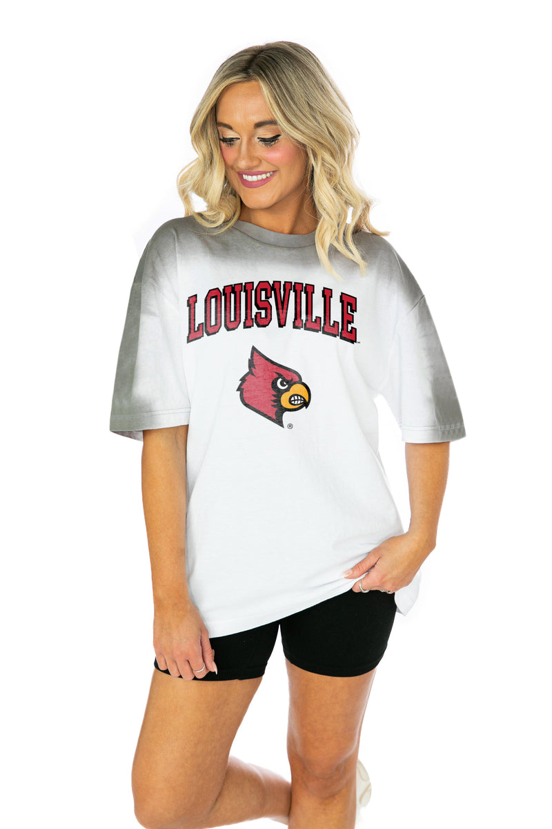 GC Louisville Cardinals Interception Color Wave Crew Neck T-Shirt