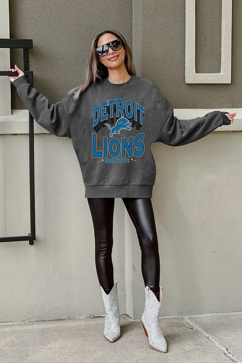 DETROIT LIONS BRING THE ENERGY PREMIUM FLEECE DROP SHOULDER CREWNECK P –  Gameday Couture