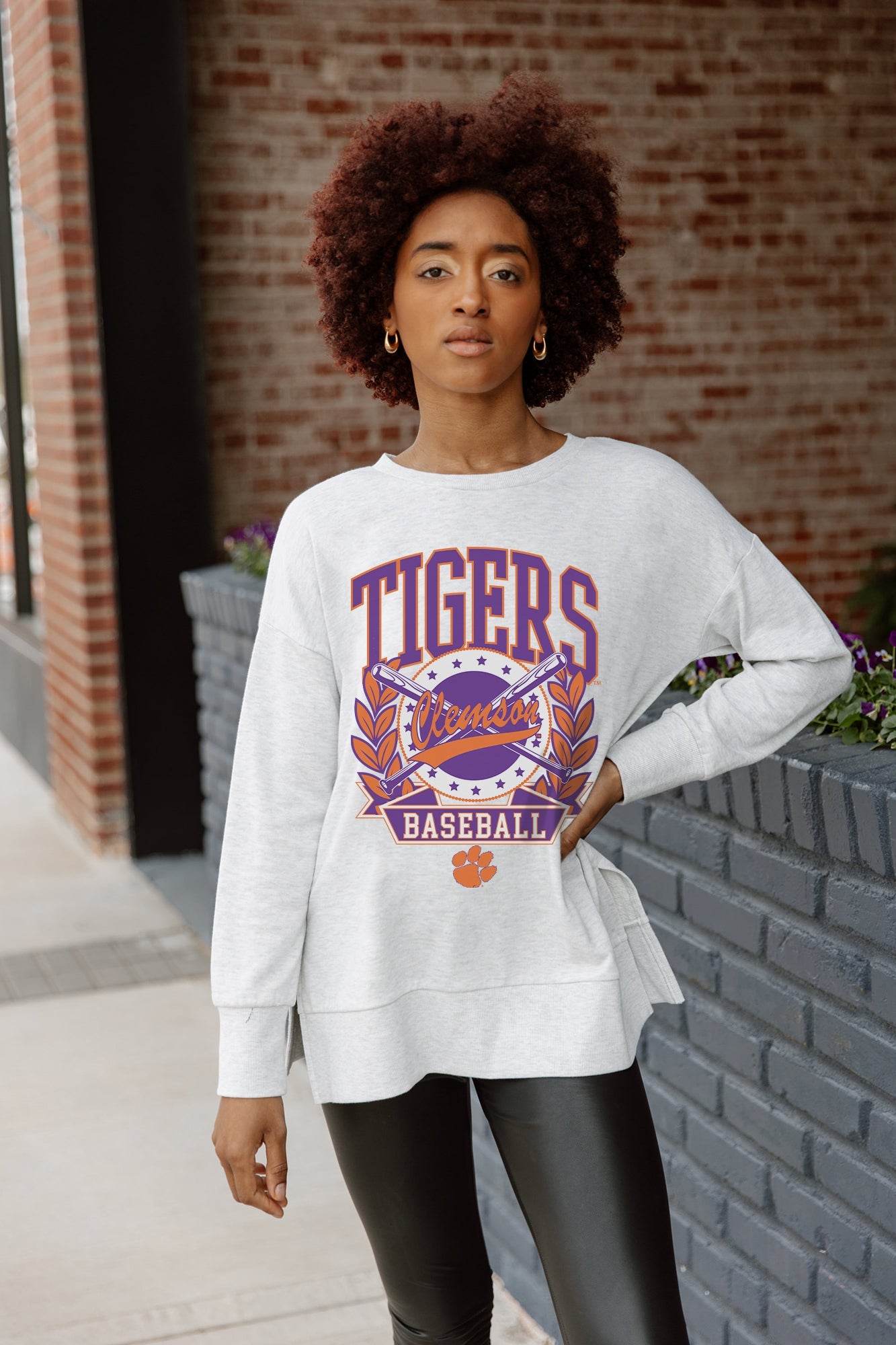 CLEMSON TIGERS BASES LOADED SIDE SLIT PULLOVER