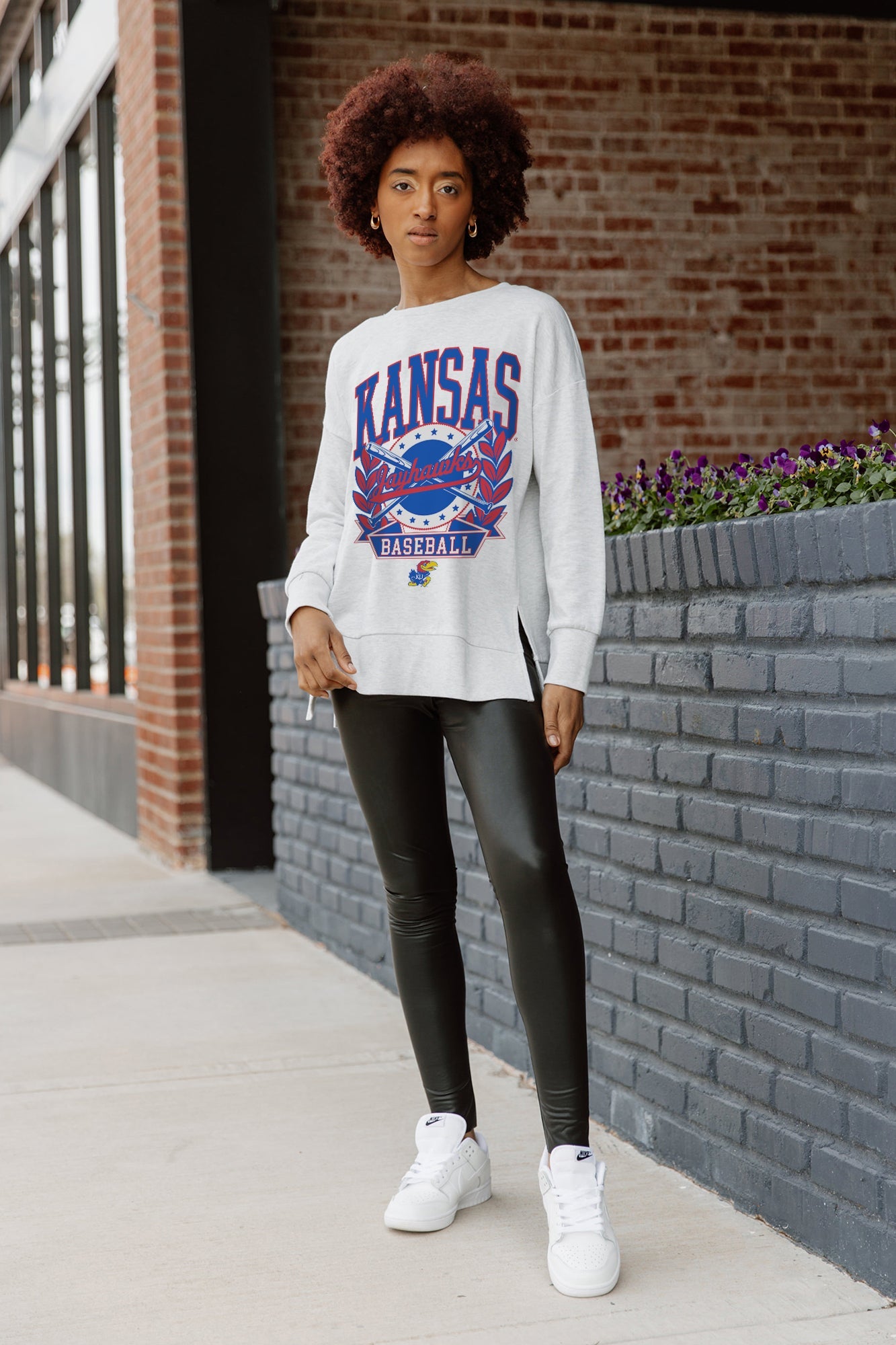 KANSAS JAYHAWKS BASES LOADED SIDE SLIT PULLOVER