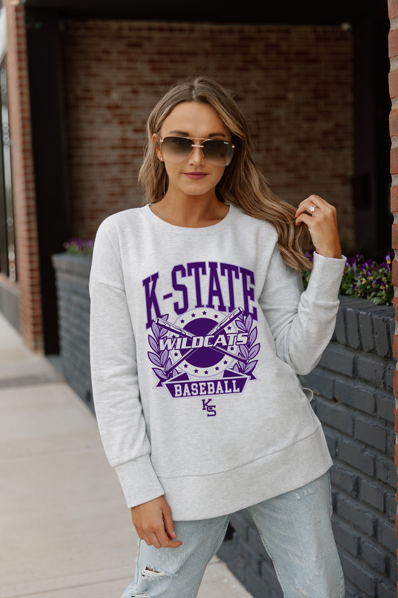 KANSAS STATE WILDCATS BASES LOADED SIDE SLIT PULLOVER