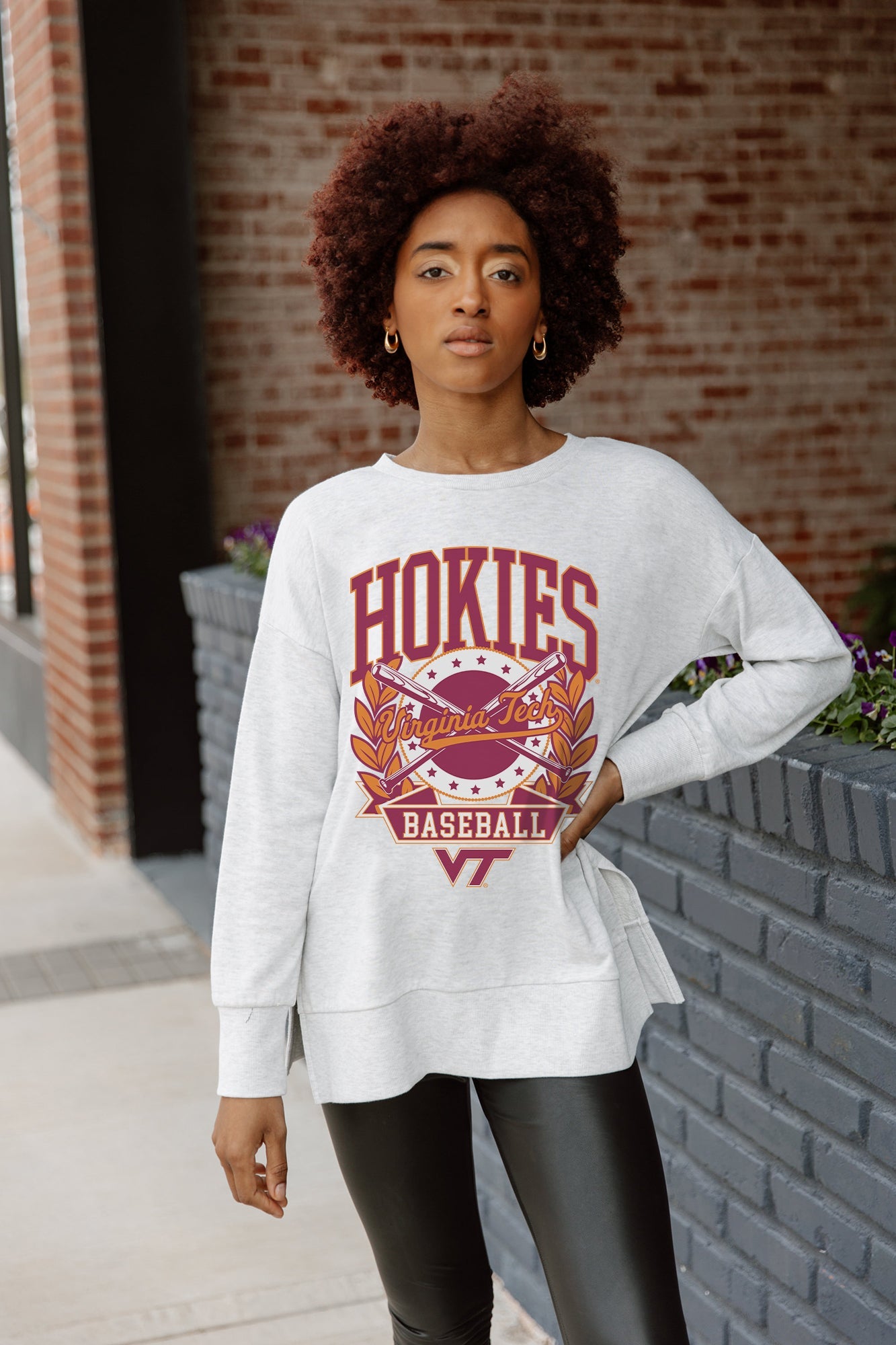 VIRGINIA TECH HOKIES BASES LOADED SIDE SLIT PULLOVER