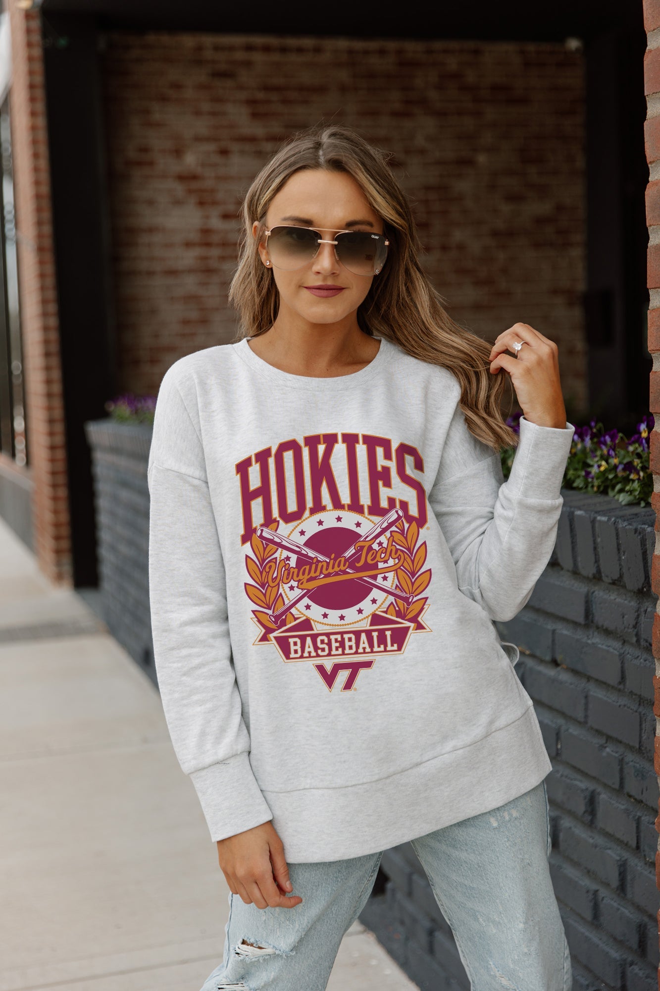 VIRGINIA TECH HOKIES BASES LOADED SIDE SLIT PULLOVER