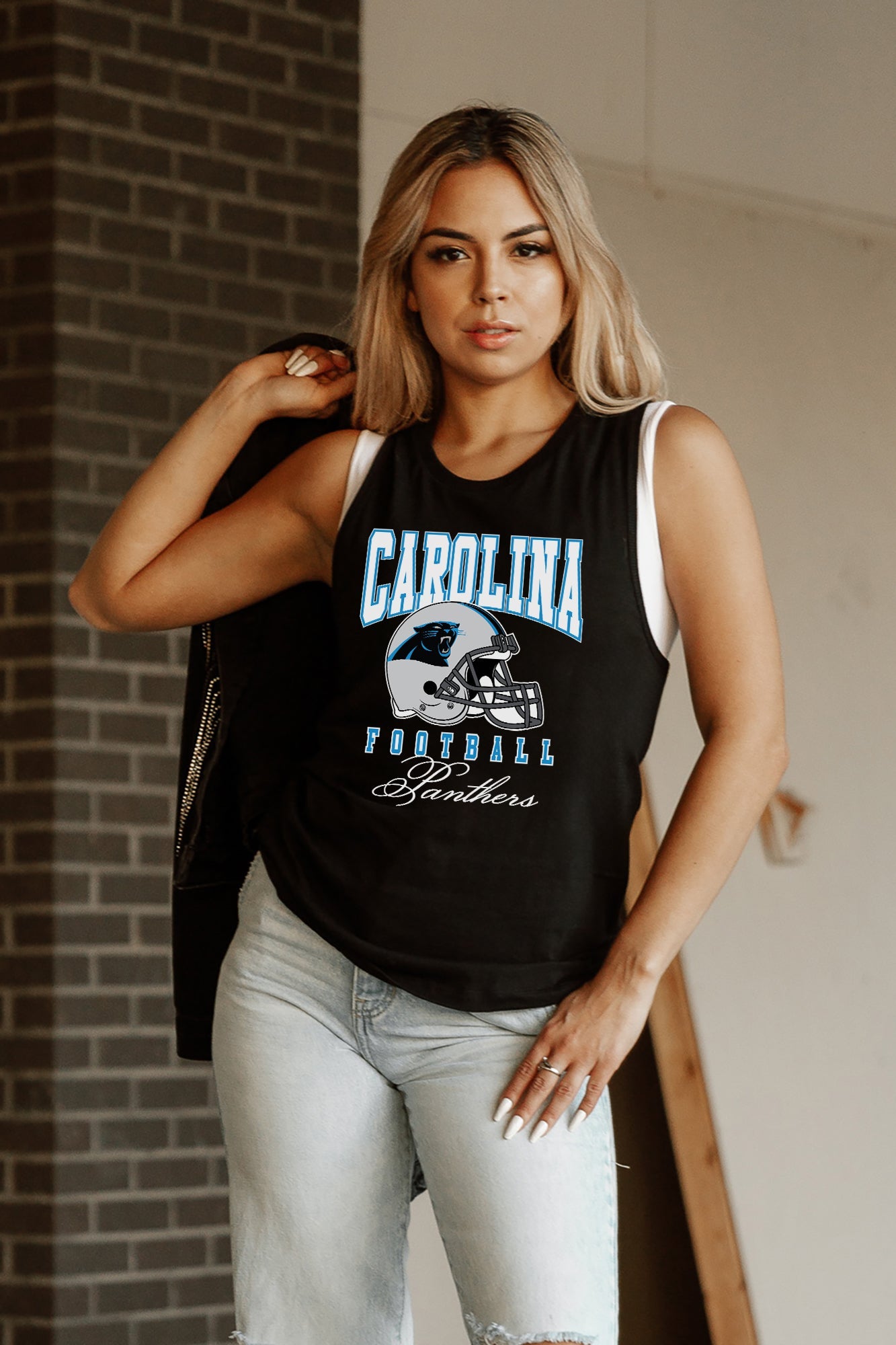 CAROLINA PANTHERS PRESEASON OPENER RACERBACK TANK TOP