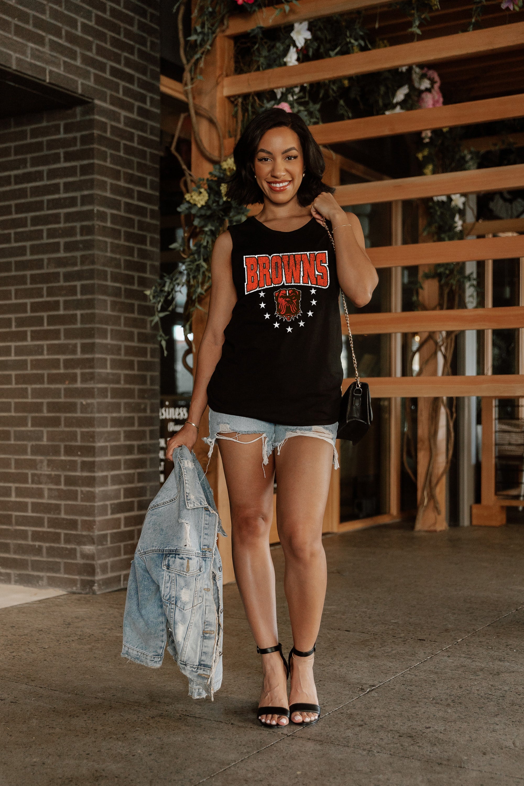 CLEVELAND BROWNS BABY YOU'RE A STAR RACERBACK TANK TOP