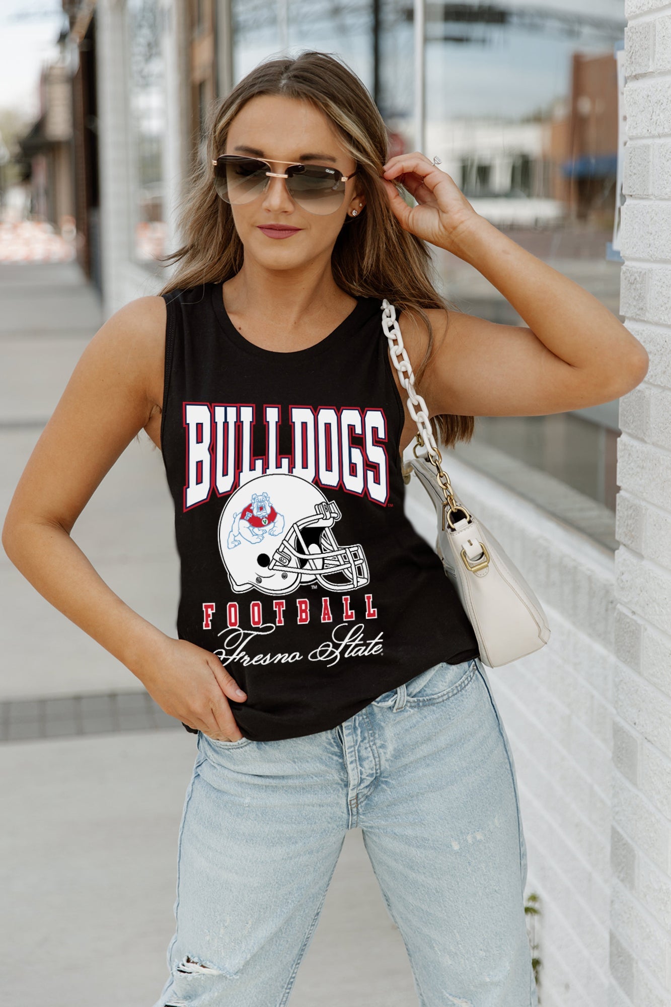 FRESNO STATE BULLDOGS PRESEASON OPENER RACERBACK TANK TOP