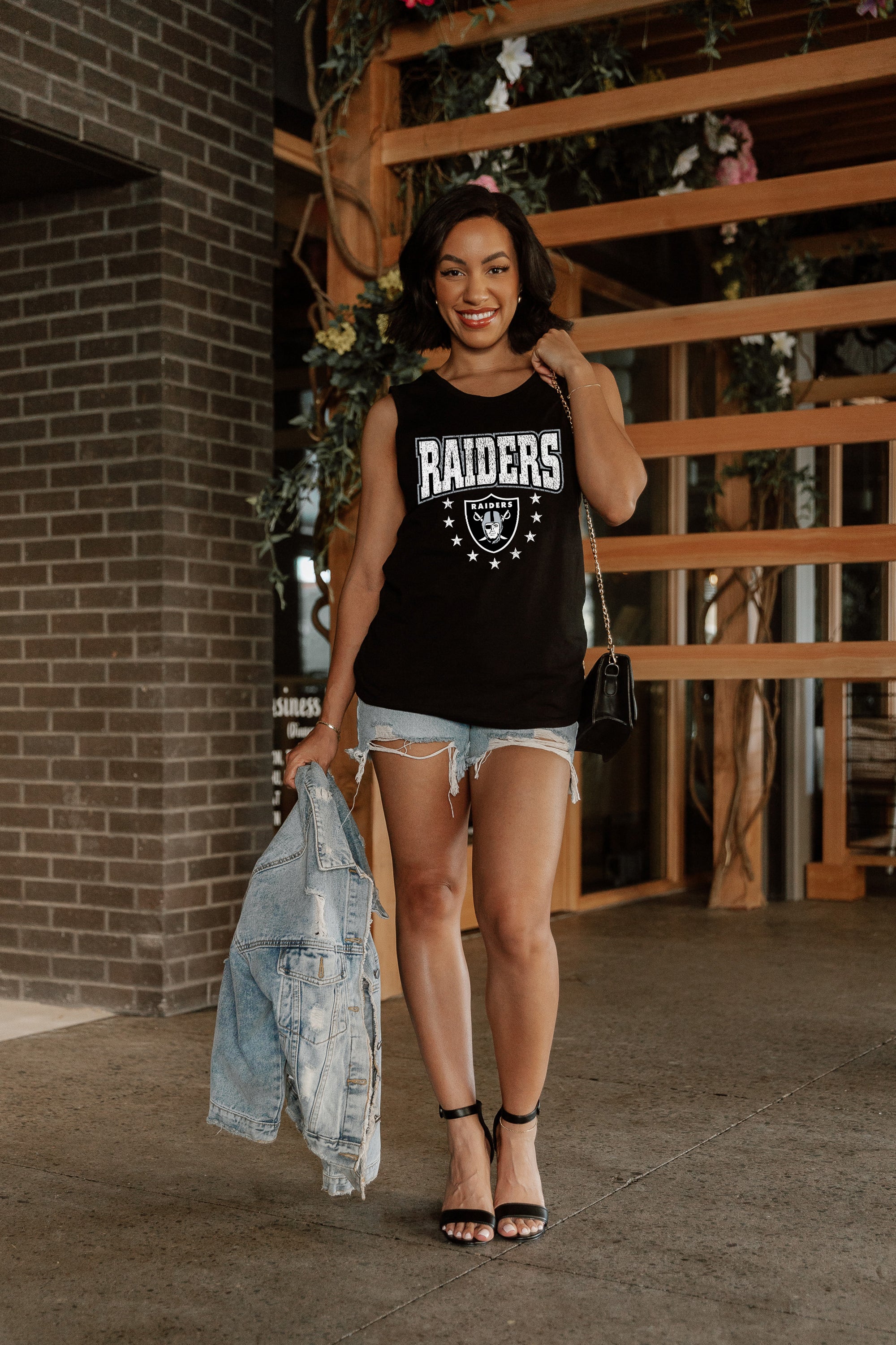 LAS VEGAS RAIDERS BABY YOU'RE A STAR RACERBACK TANK TOP