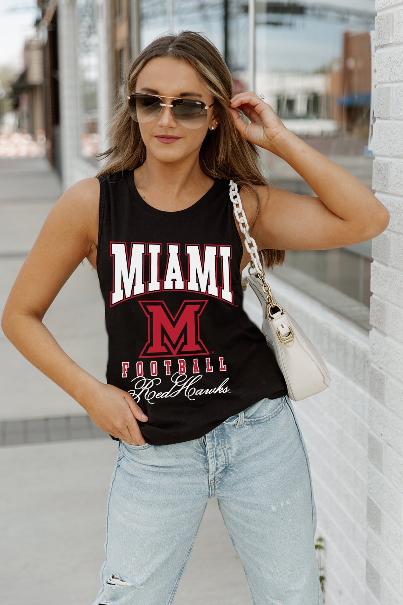 MIAMI OF OHIO REDHAWKS PRESEASON OPENER RACERBACK TANK TOP