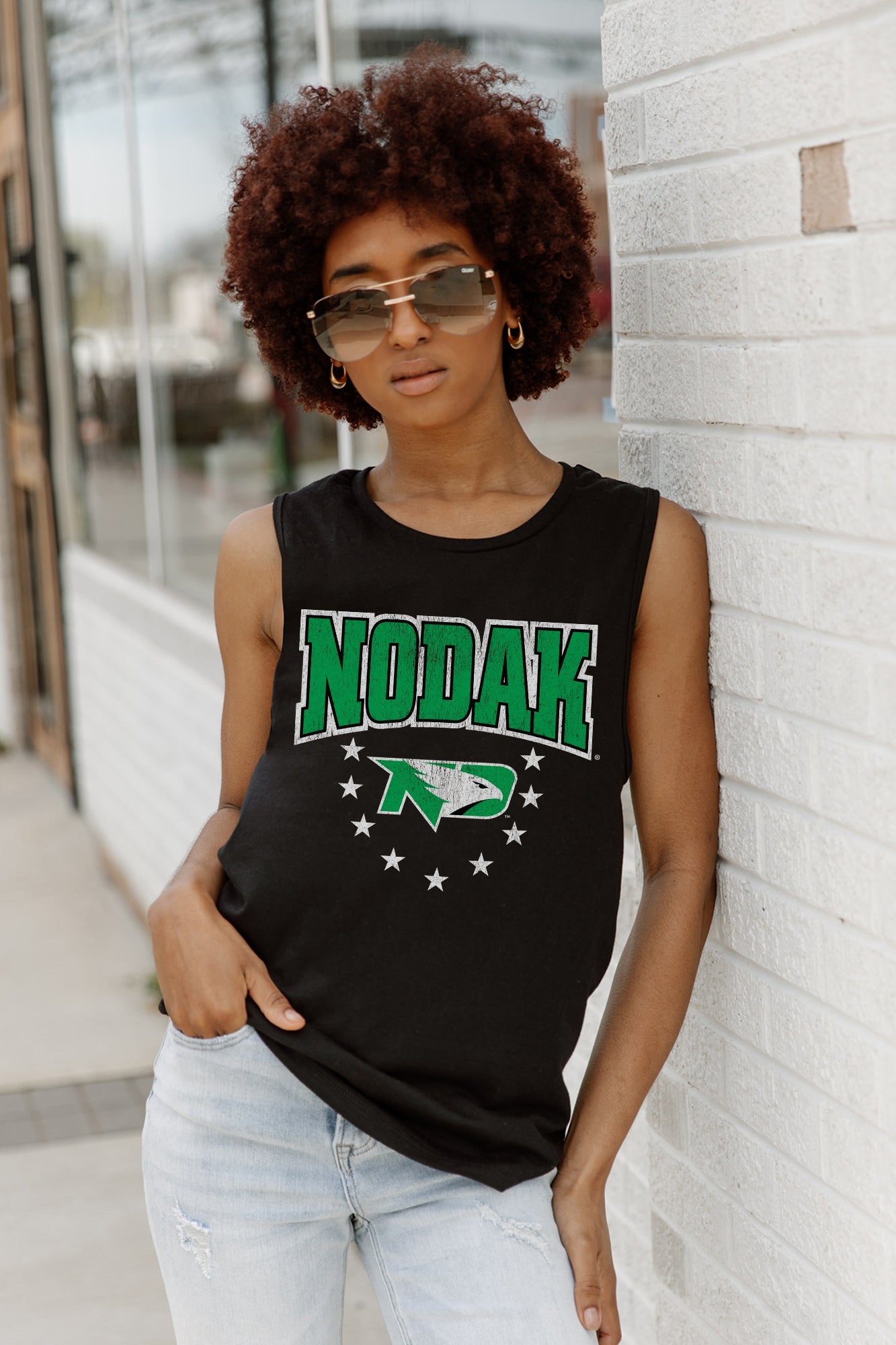 NORTH DAKOTA FIGHTING HAWKS BABY YOU'RE A STAR RACERBACK TANK TOP