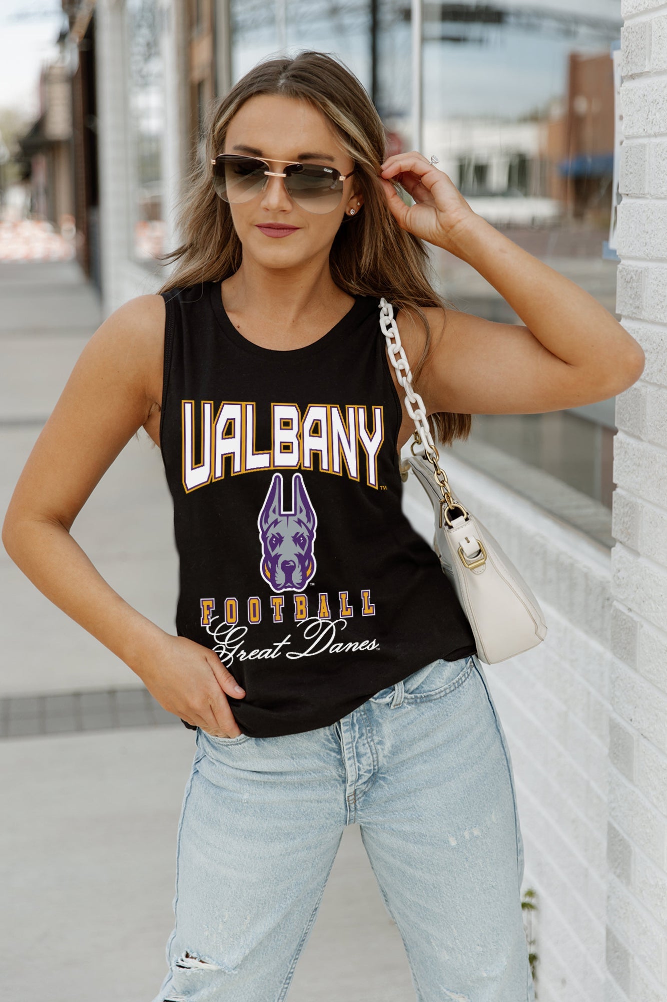 ALBANY GREAT DANES PRESEASON OPENER RACERBACK TANK TOP