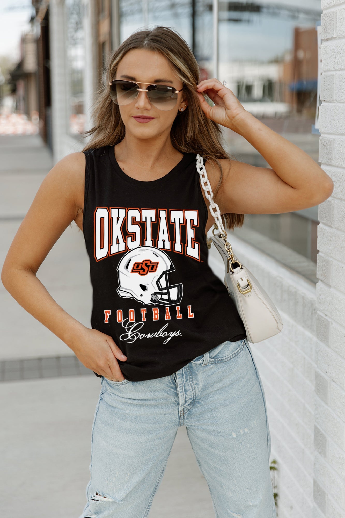 OKLAHOMA STATE COWBOYS PRESEASON OPENER RACERBACK TANK TOP