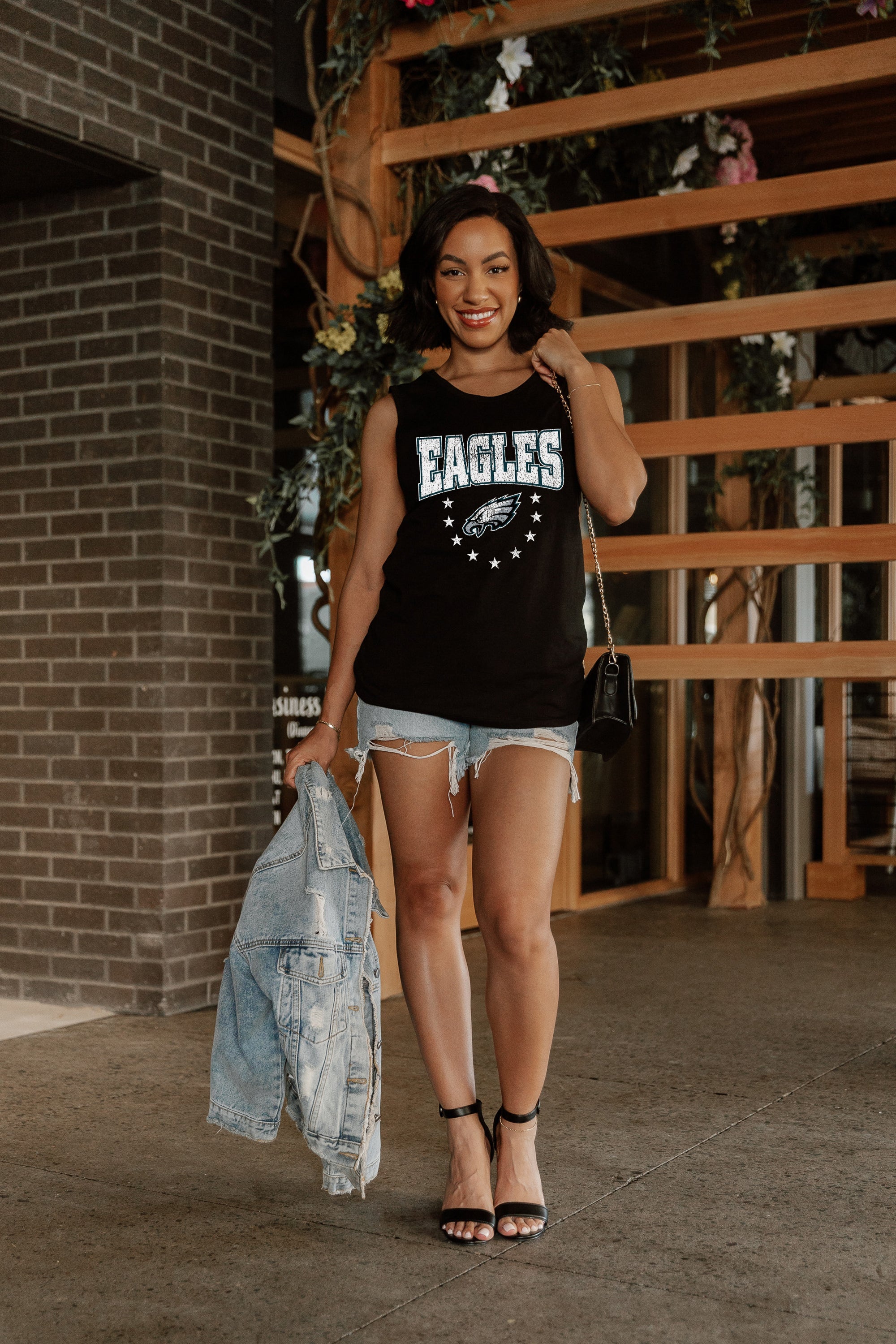 PHILADELPHIA EAGLES BABY YOU'RE A STAR RACERBACK TANK TOP