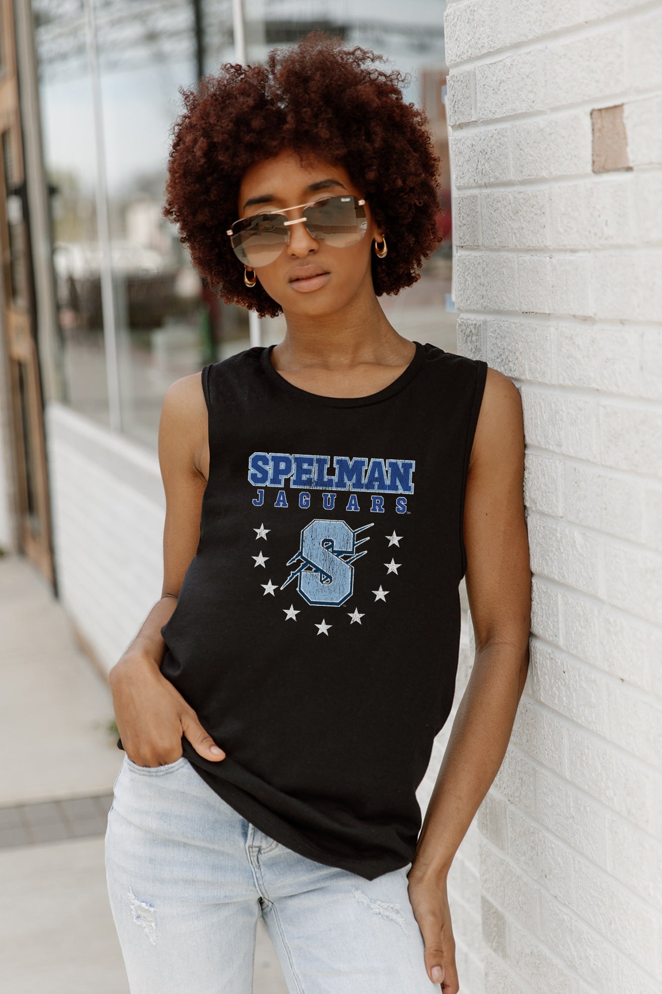 SPELMAN COLLEGE JAGUARS BABY YOU'RE A STAR RACERBACK TANK TOP