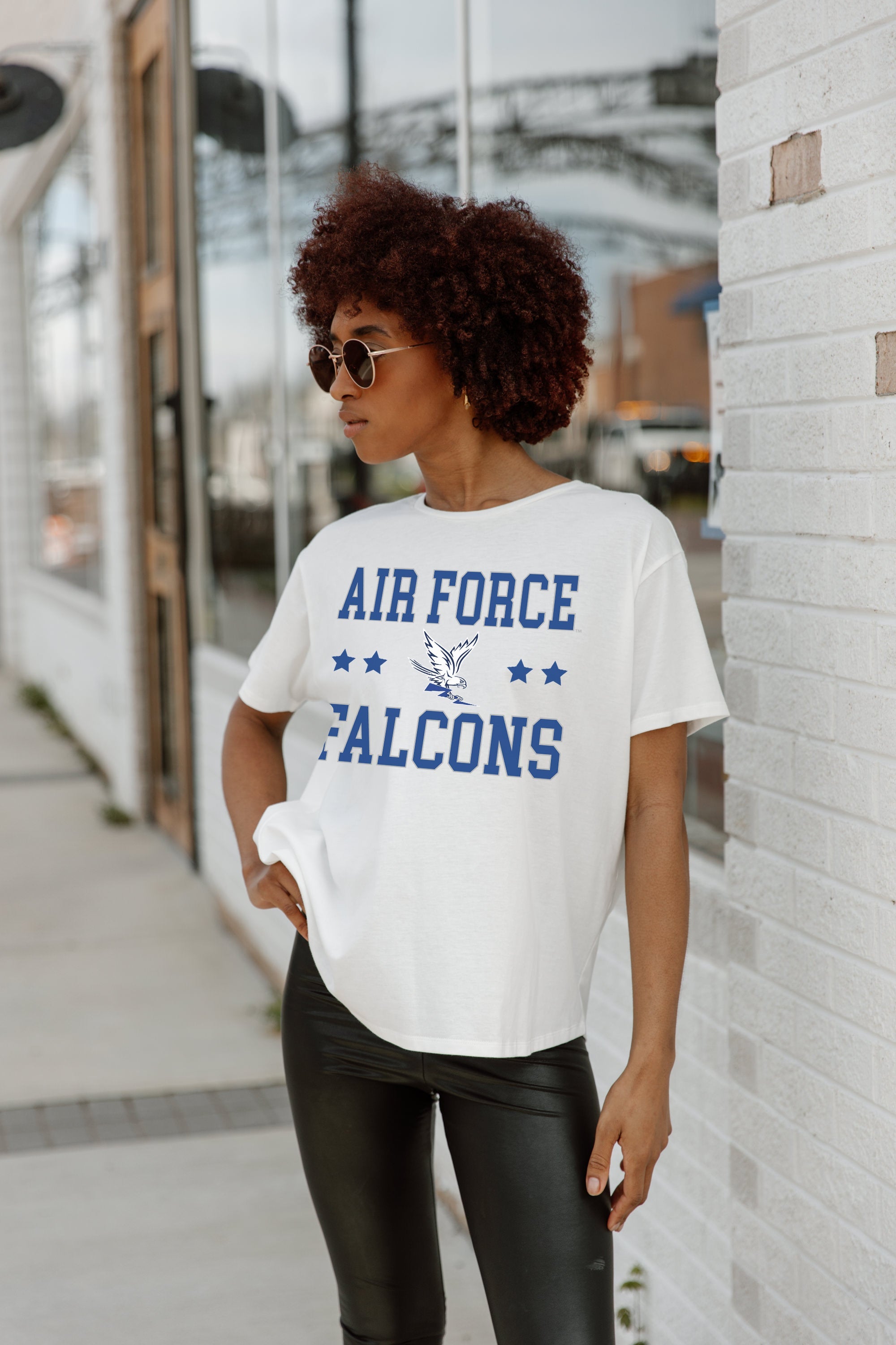 AIR FORCE FALCONS TO THE POINT SHORT SLEEVE FLOWY TEE