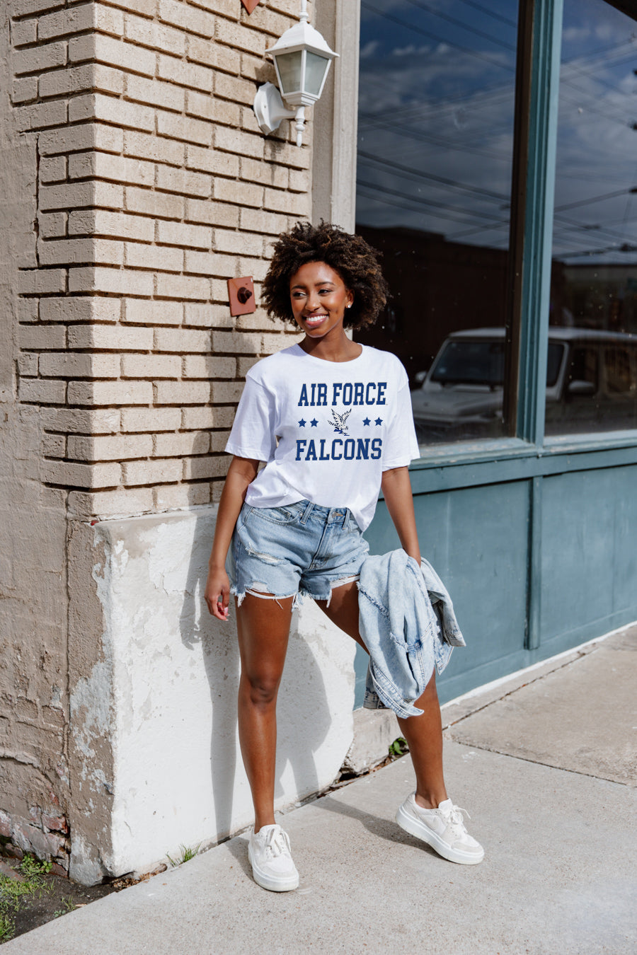 AIR FORCE FALCONS TO THE POINT SHORT SLEEVE FLOWY TEE