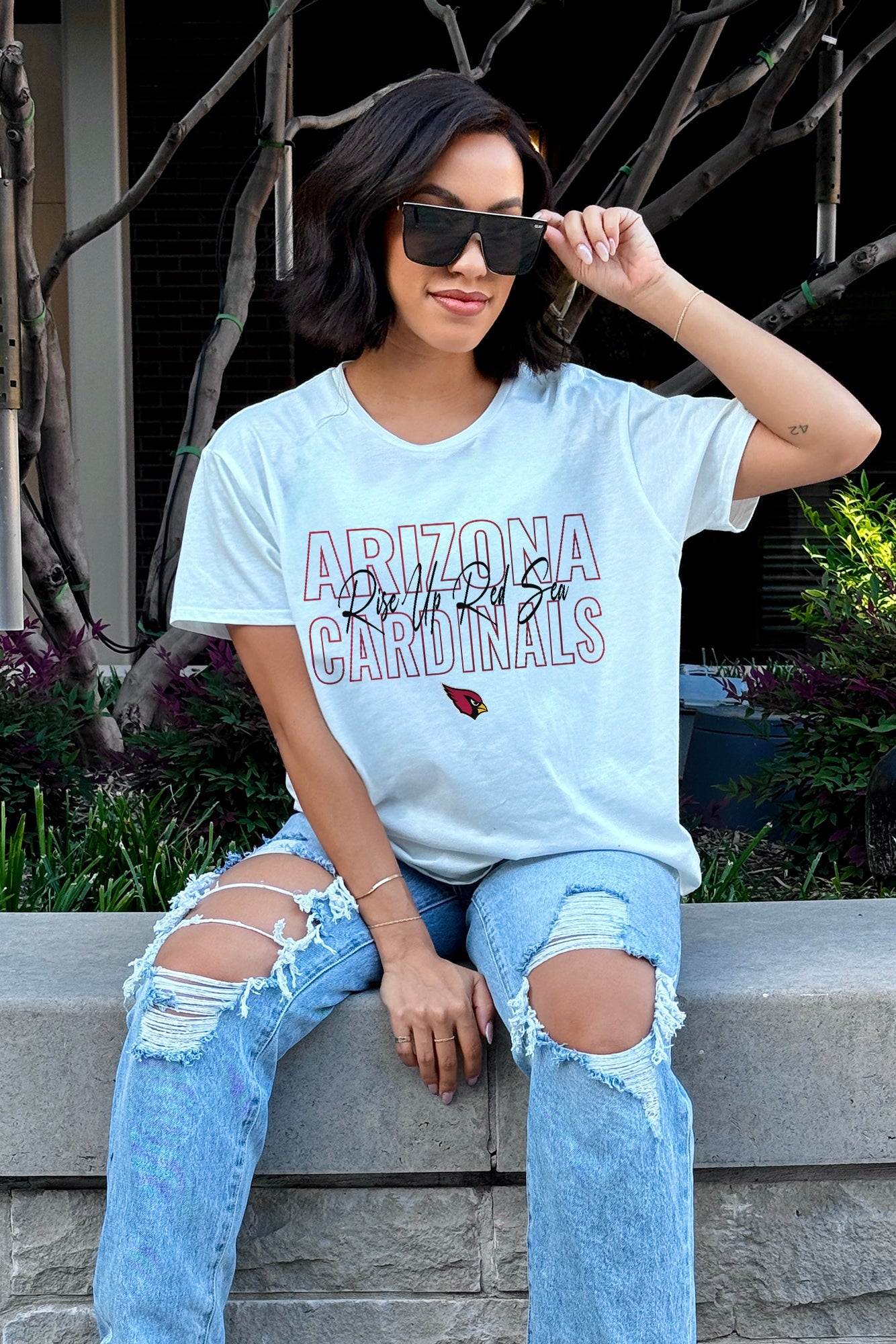 ARIZONA CARDINALS NO LIMITS SHORT SLEEVE FLOWY TEE