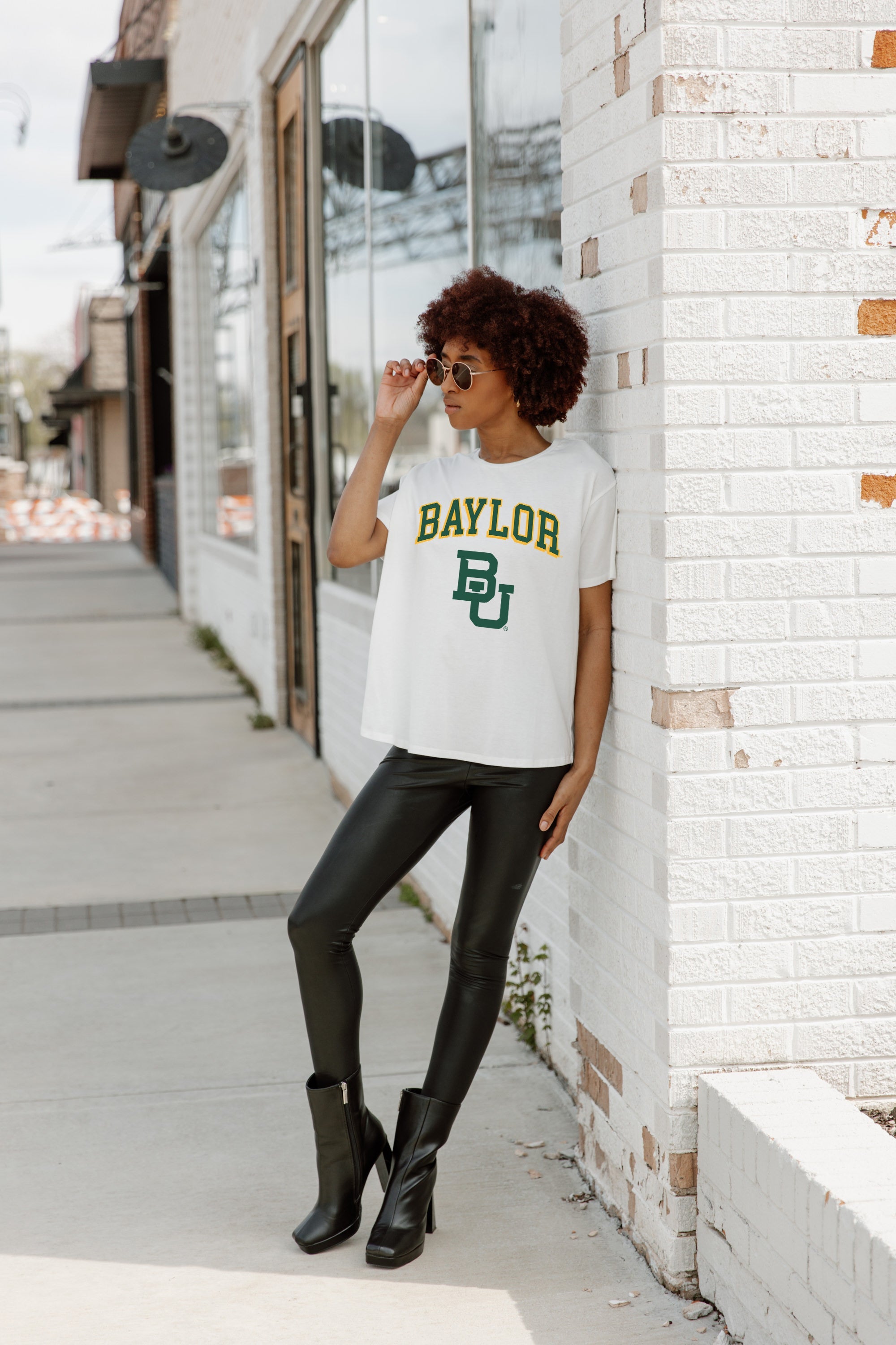 BAYLOR BEARS AROUND WE GO SHORT SLEEVE FLOWY TEE