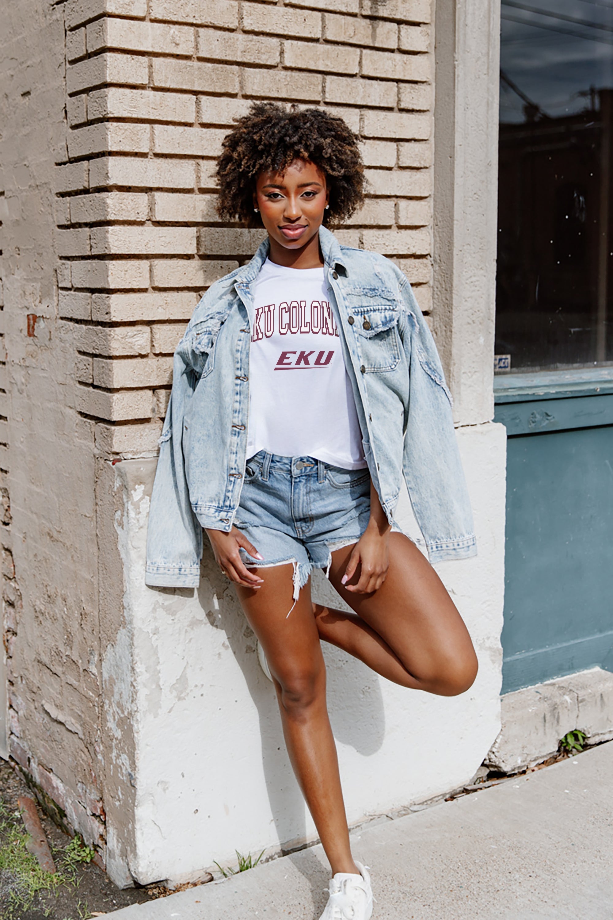 EASTERN KENTUCKY COLONELS AROUND WE GO SHORT SLEEVE FLOWY TEE