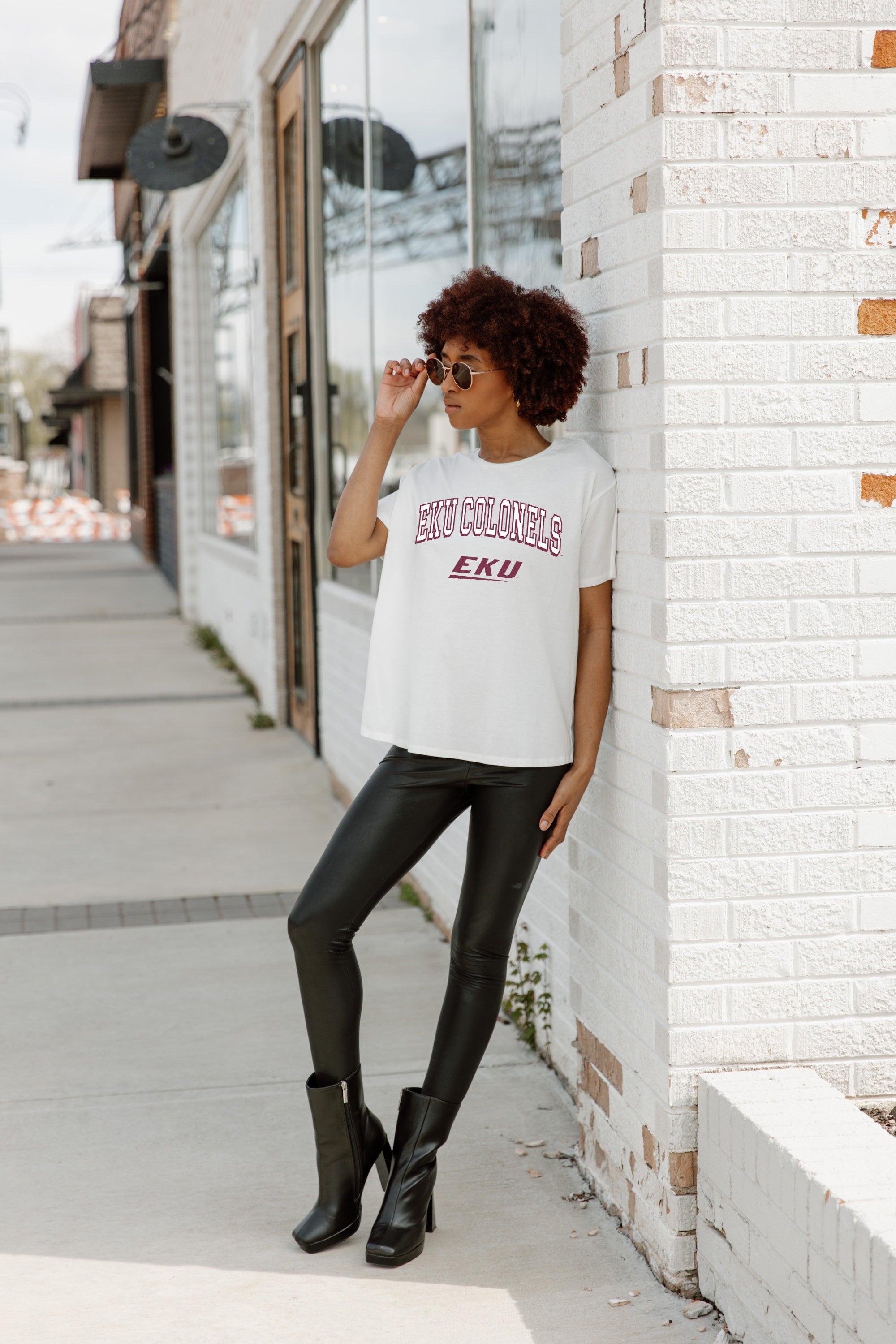 EASTERN KENTUCKY COLONELS AROUND WE GO SHORT SLEEVE FLOWY TEE