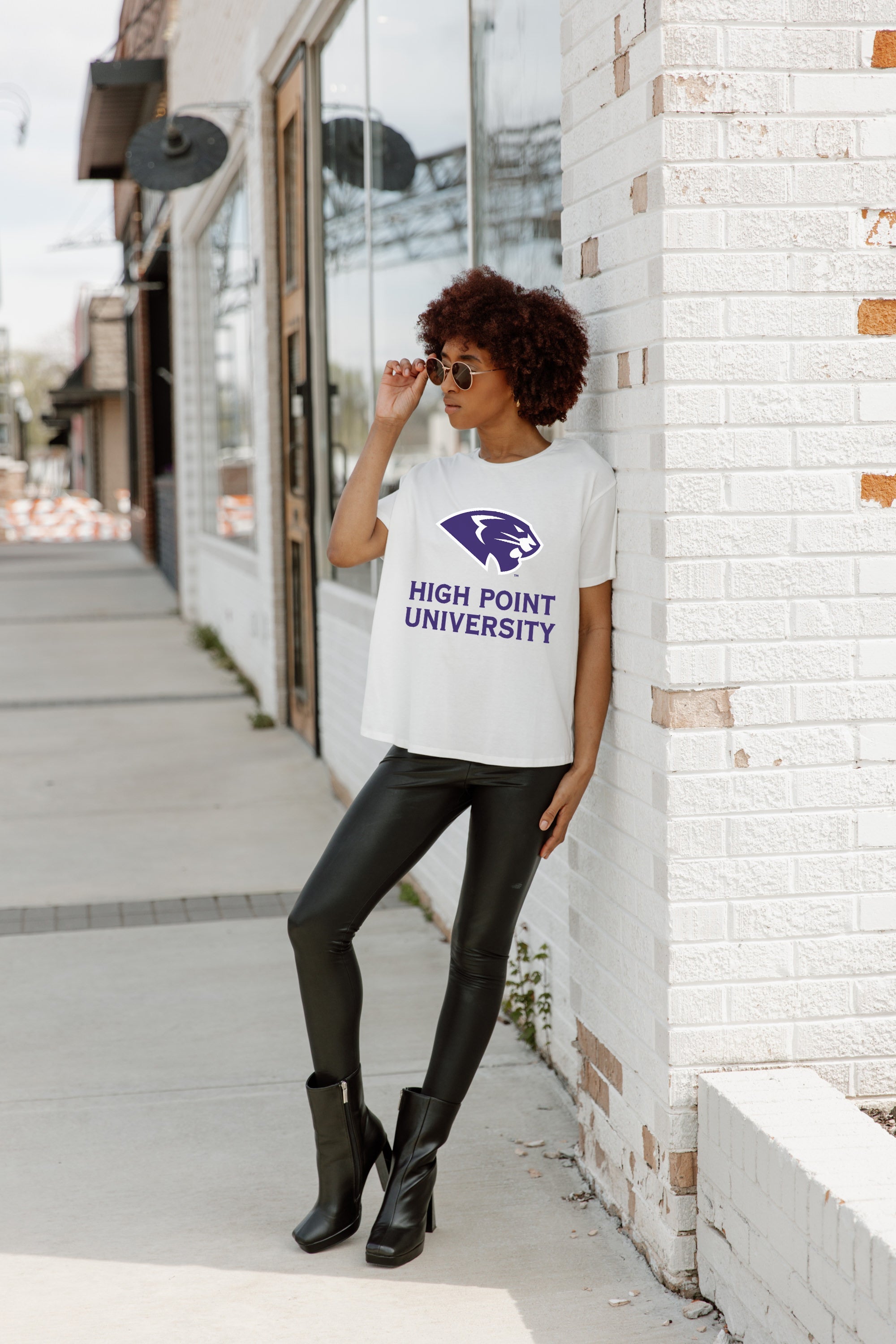 HIGH POINT PANTHERS AROUND WE GO SHORT SLEEVE FLOWY TEE