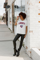 LIBERTY FLAMES AROUND WE GO SHORT SLEEVE FLOWY TEE