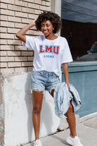 LOYOLA MARYMOUNT LIONS AROUND WE GO SHORT SLEEVE FLOWY TEE