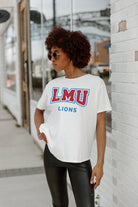 LOYOLA MARYMOUNT LIONS AROUND WE GO SHORT SLEEVE FLOWY TEE