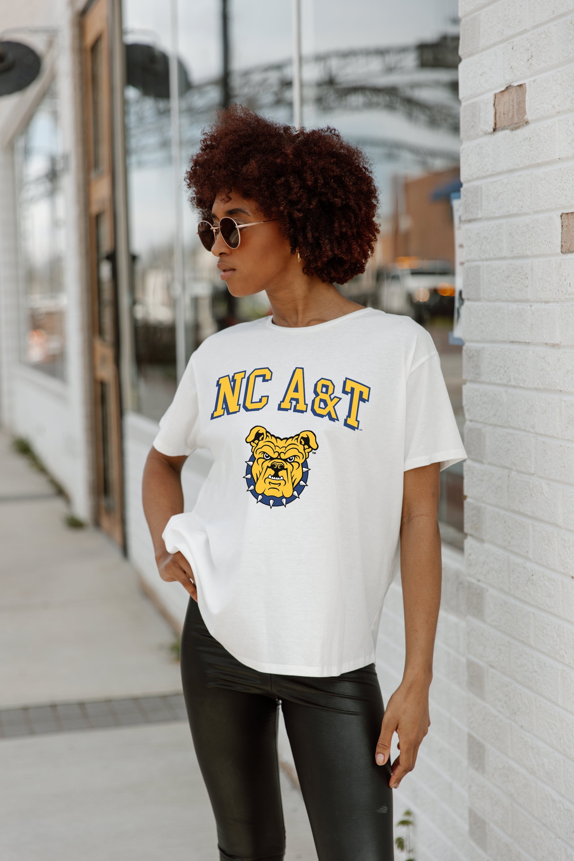 NORTH CAROLINA A&T STATE AGGIES AROUND WE GO SHORT SLEEVE FLOWY TEE