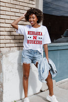 NEBRASKA CORNHUSKERS TO THE POINT SHORT SLEEVE FLOWY TEE