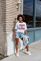 NEBRASKA CORNHUSKERS TO THE POINT SHORT SLEEVE FLOWY TEE