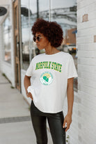 NORFOLK STATE SPARTANS AROUND WE GO SHORT SLEEVE FLOWY TEE