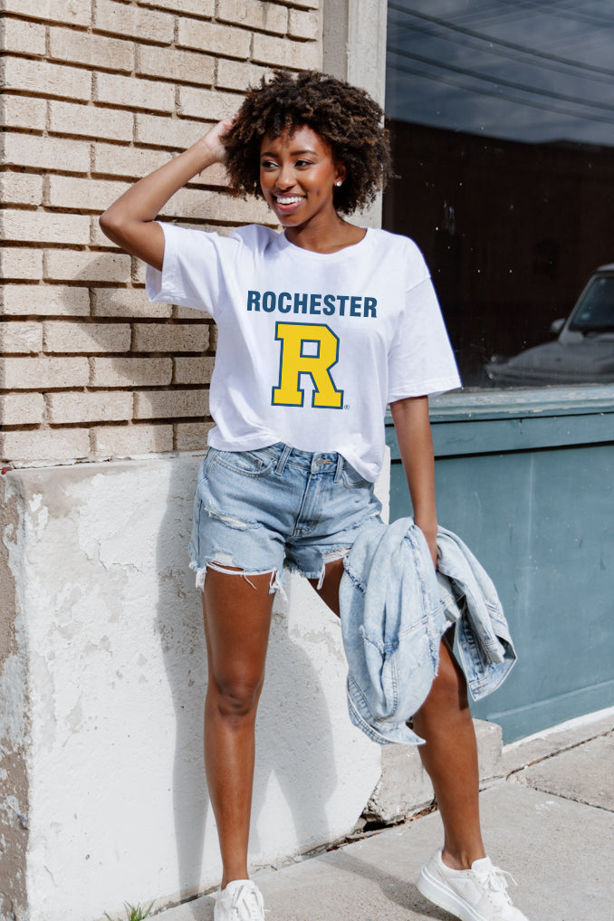 ROCHESTER YELLOWJACKETS AROUND WE GO SHORT SLEEVE FLOWY TEE