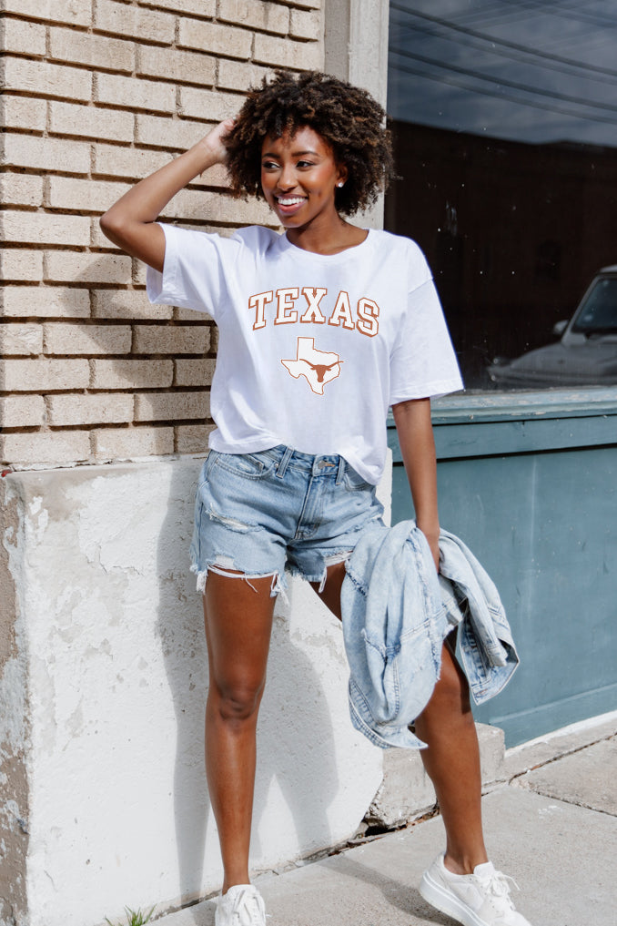 TEXAS LONGHORNS AROUND WE GO SHORT SLEEVE FLOWY TEE