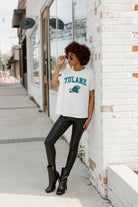 TULANE GREEN WAVE AROUND WE GO SHORT SLEEVE FLOWY TEE