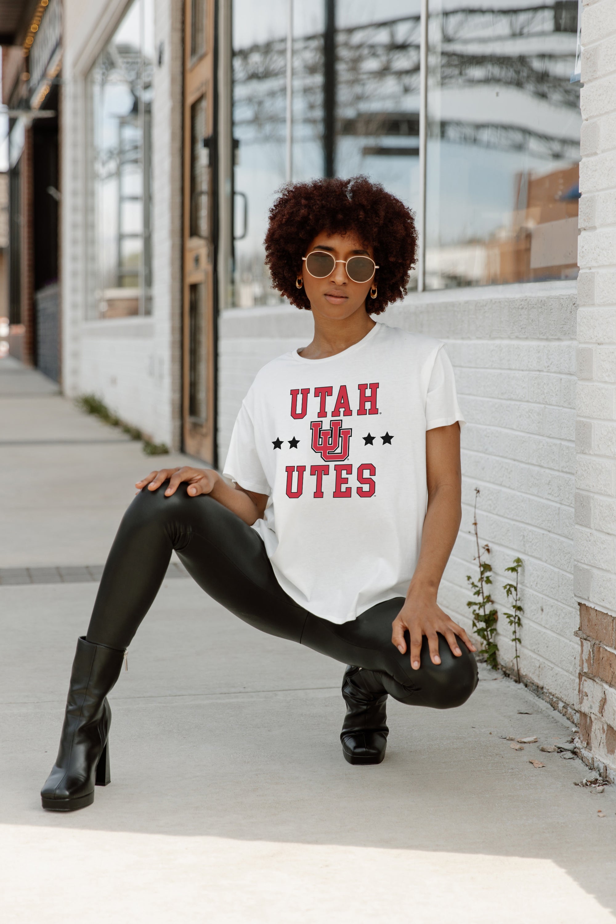 UTAH UTES TO THE POINT SHORT SLEEVE FLOWY TEE