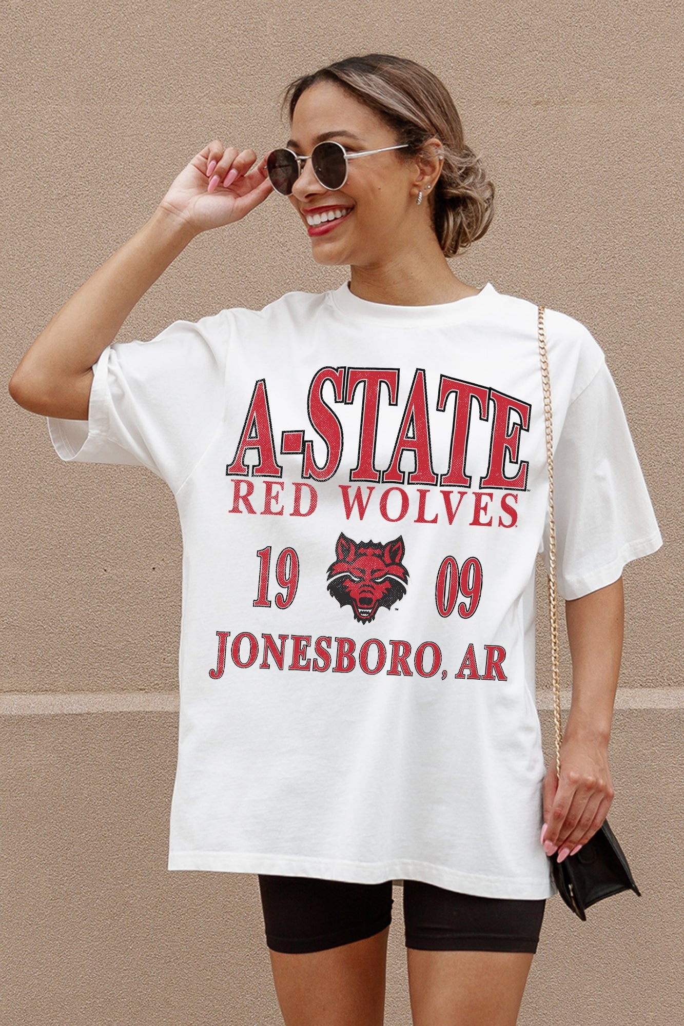 ARKANSAS STATE RED WOLVES UNITY OVERSIZED CREWNECK TEE