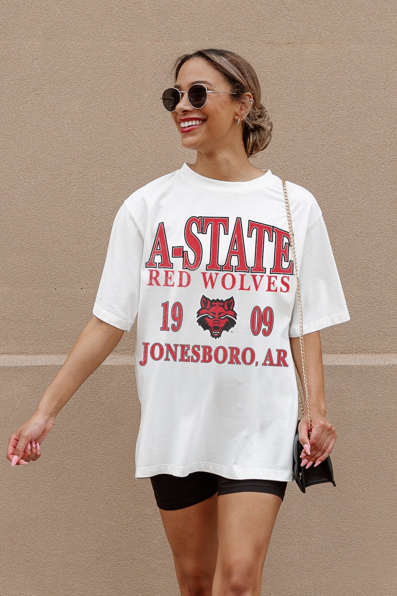 ARKANSAS STATE RED WOLVES UNITY OVERSIZED CREWNECK TEE