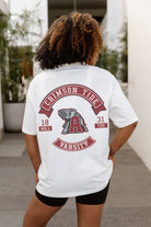 ALABAMA CRIMSON TIDE OUT OF BOUNDS OVERSIZED CREWNECK TEE