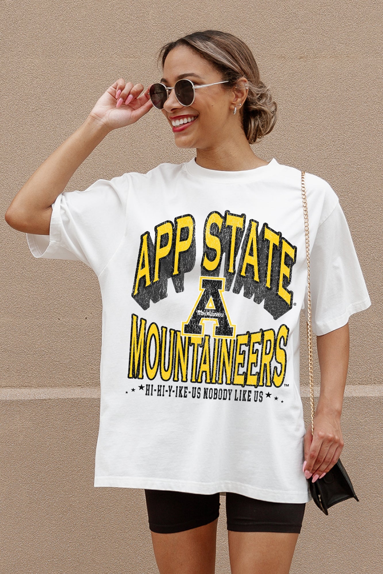 APPALACHIAN STATE MOUNTAINEERS SHAKEDOWN OVERSIZED CREWNECK TEE