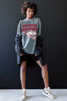 ARKANSAS RAZORBACKS KEEP THE LEAD OVERSIZED CREWNECK TEE