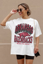 ARKANSAS RAZORBACKS SHAKEDOWN OVERSIZED CREWNECK TEE