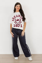 ARKANSAS RAZORBACKS GO FOR TWO OVERSIZED CREWNECK TEE BY MADI PREWETT TROUTT