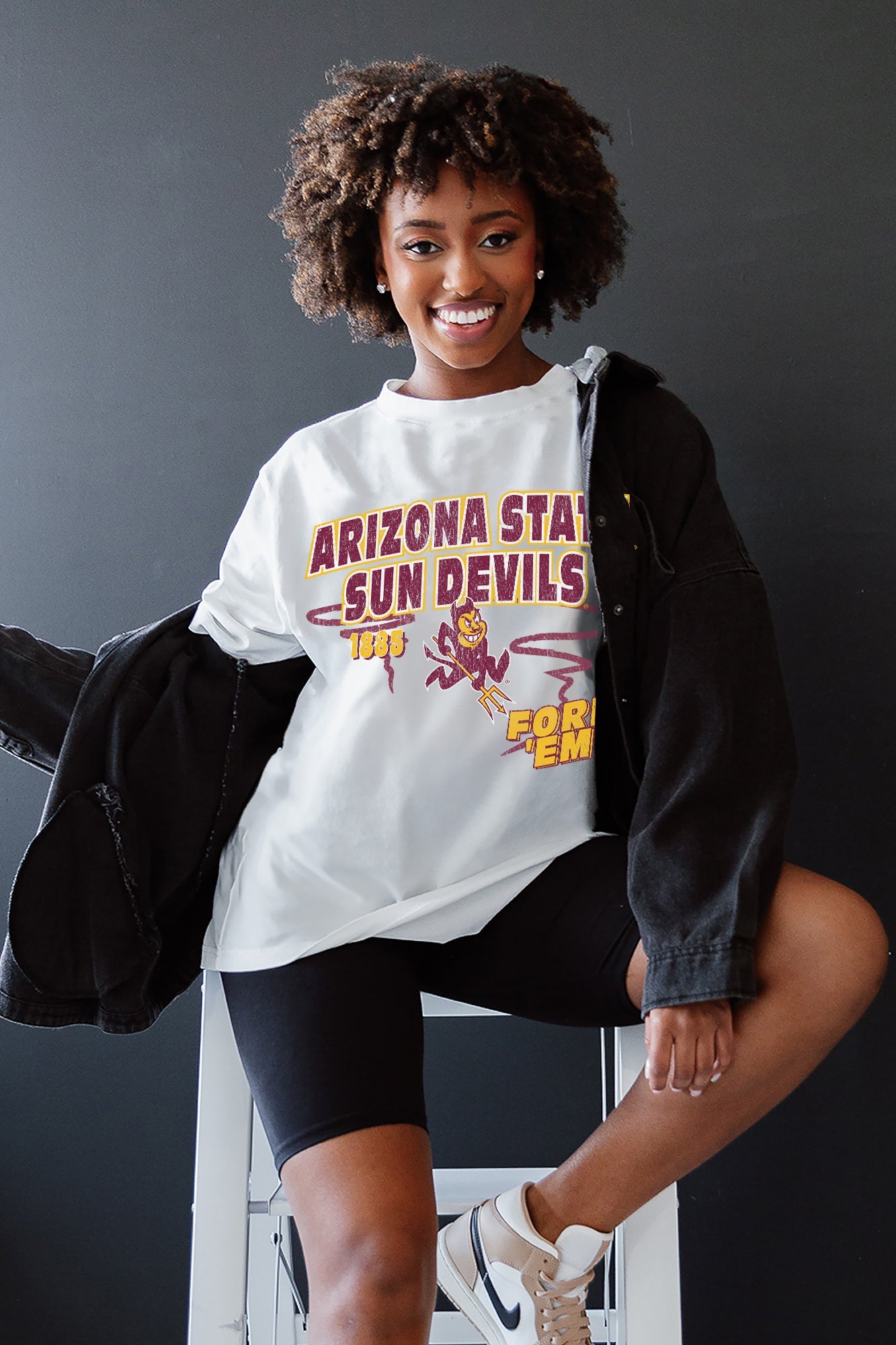 ARIZONA STATE SUN DEVILS IN THE LEAD OVERSIZED CREWNECK TEE