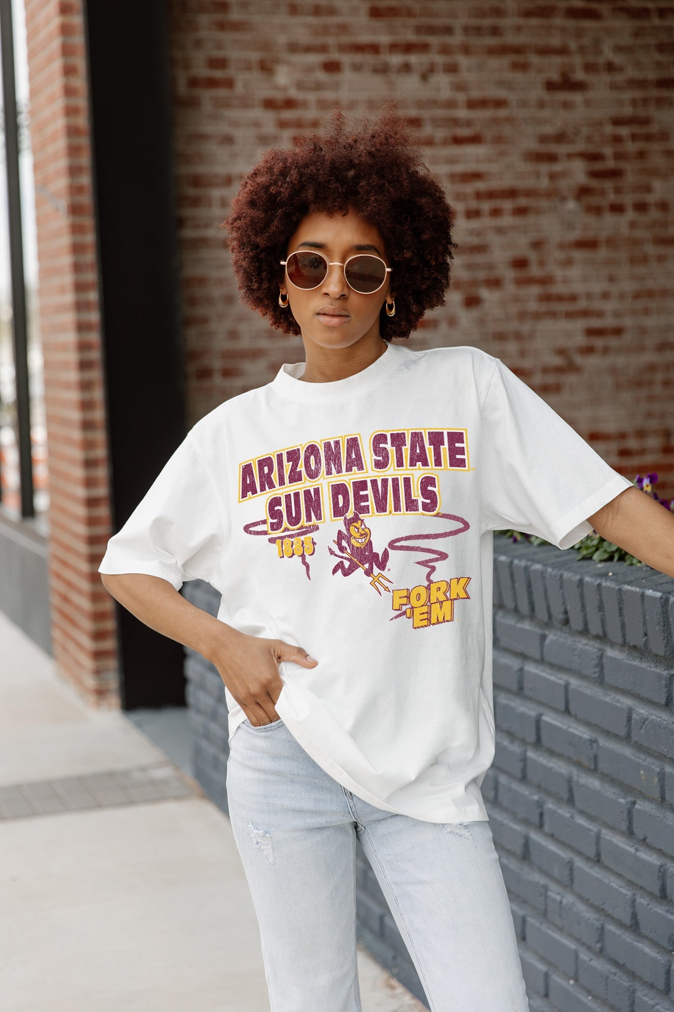 ARIZONA STATE SUN DEVILS IN THE LEAD OVERSIZED CREWNECK TEE