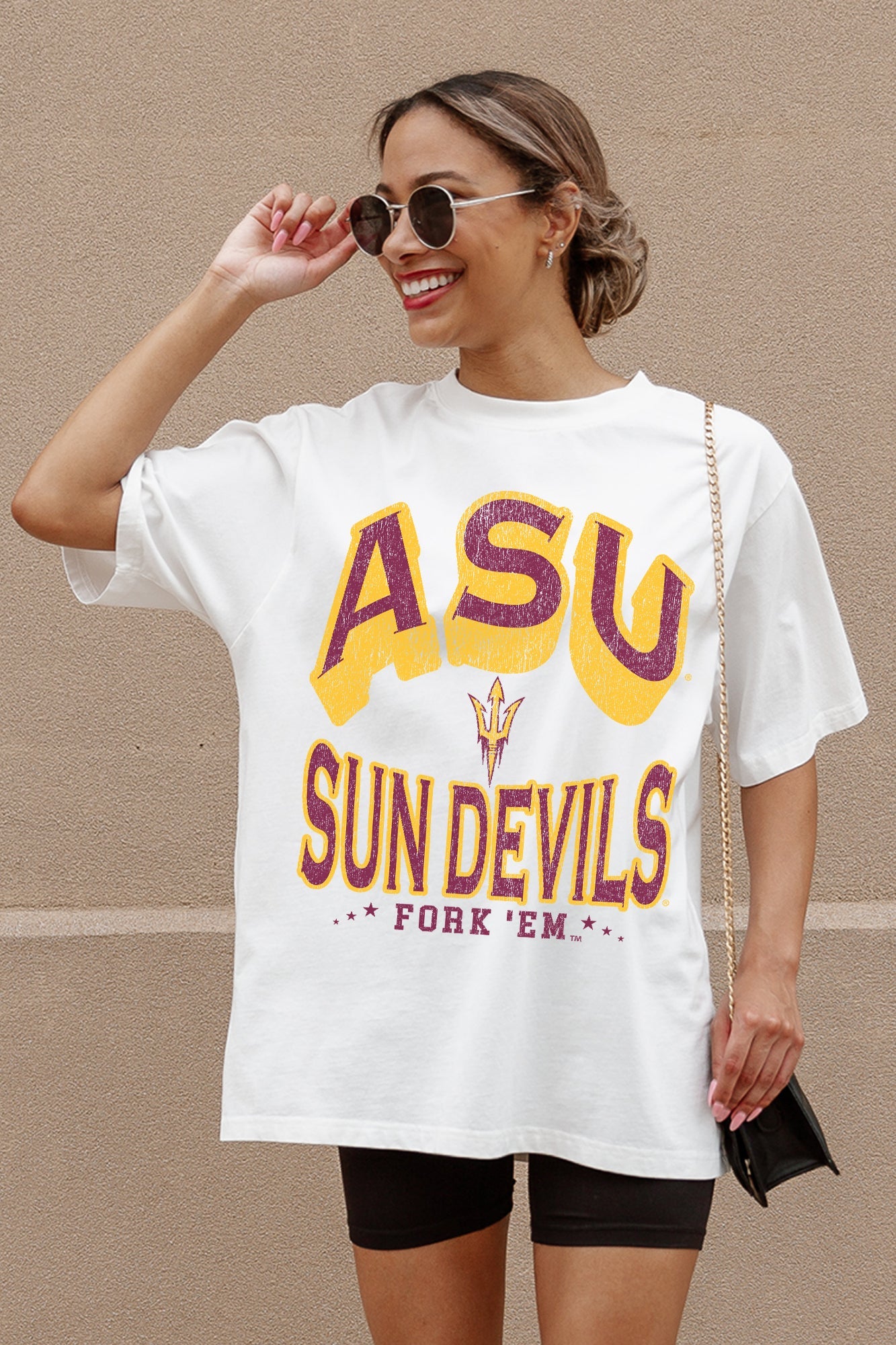 ARIZONA STATE SUN DEVILS SHAKEDOWN OVERSIZED CREWNECK TEE